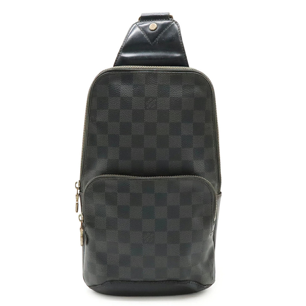 LOUIS VUITTON Damier Infini Avenue Sling Bag Body Shoulder Hobo Onyx Black